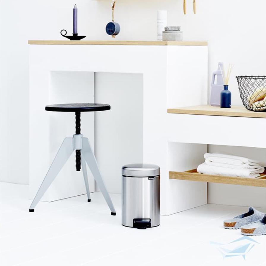 Brabantia NewIcon Pedal Bin (5 L, Matt Steel)