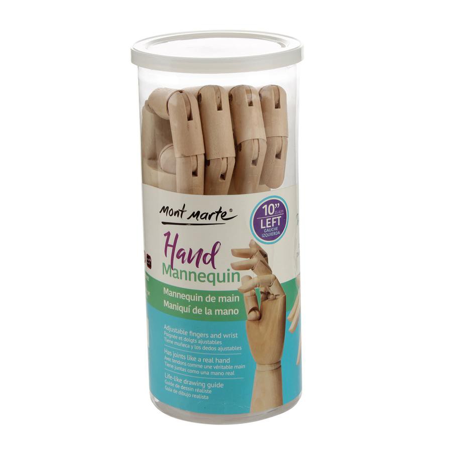 Mont Marte Wooden Left Hand Drawing Mannequin (7.50 x 25.4 cm)