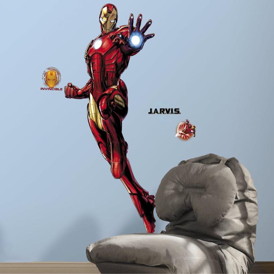 RoomMates Iron Man With Glow Wall Decal (59.9 x 130.04 cm)