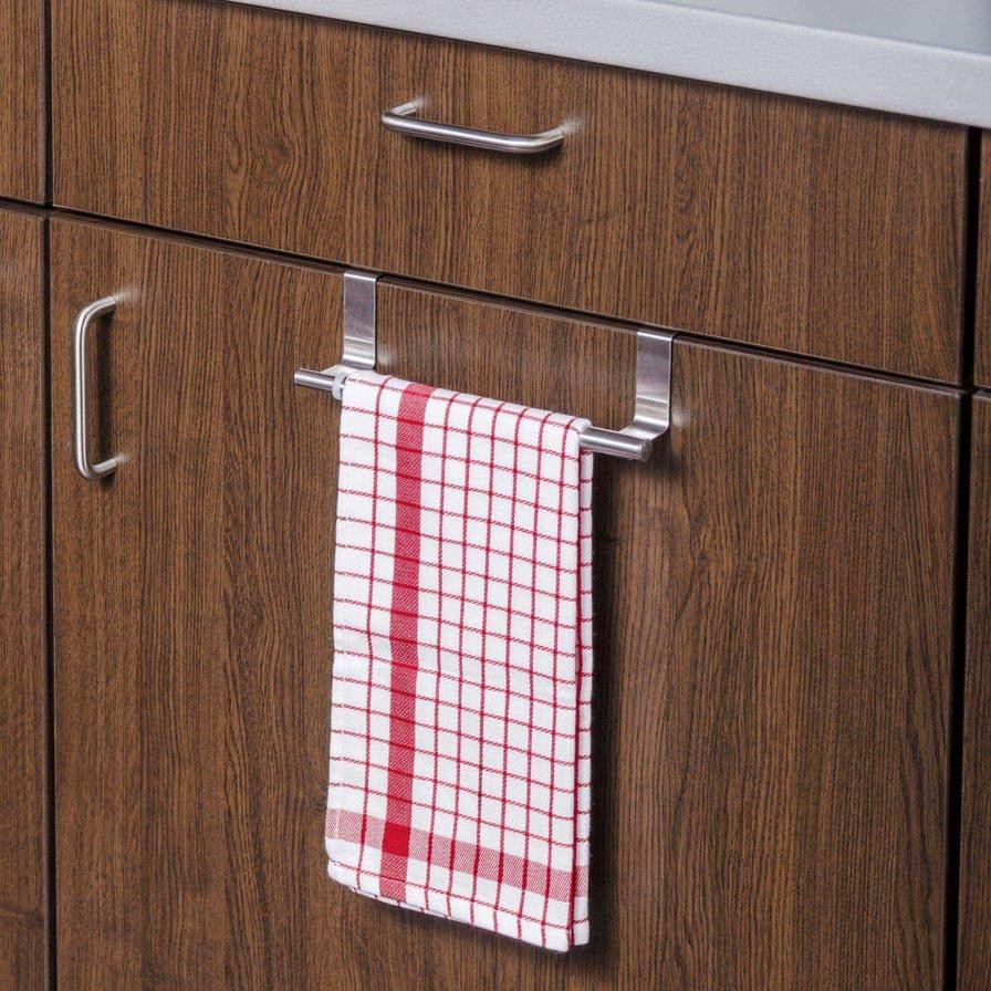 Wenko Stainless Steel Overdoor Towel Rail (35 x 6 x 7 cm)