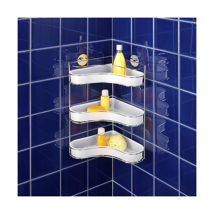 Wenko Milazzo 3-Tier Corner Rack (35 x 29 x 45 cm)