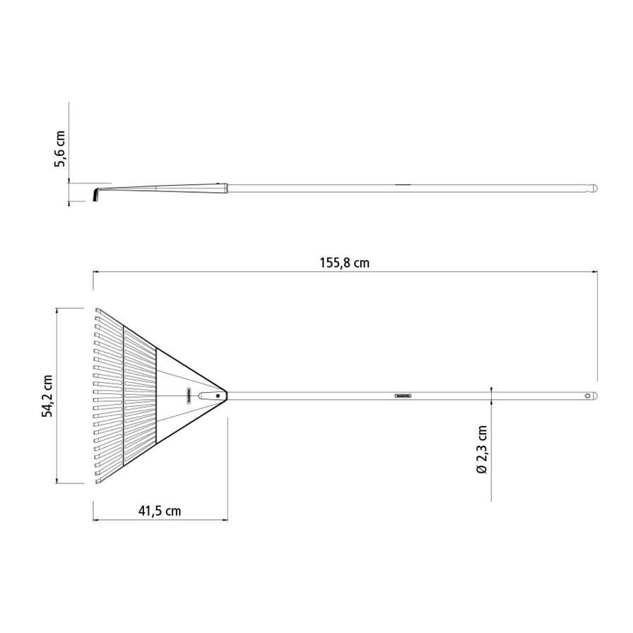 Tramontina Plastic Leaf Rake W/22 Teeth & Handle (120 cm)