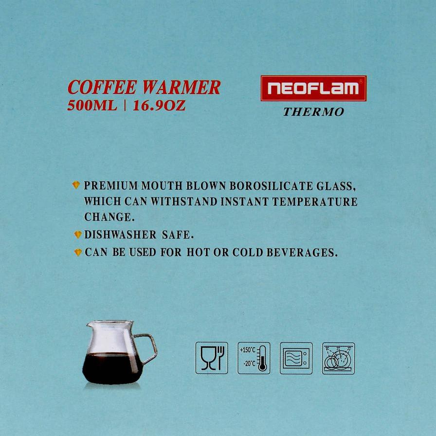 Neoflam Borosilicate Glass Coffee Warmer (500 ml)