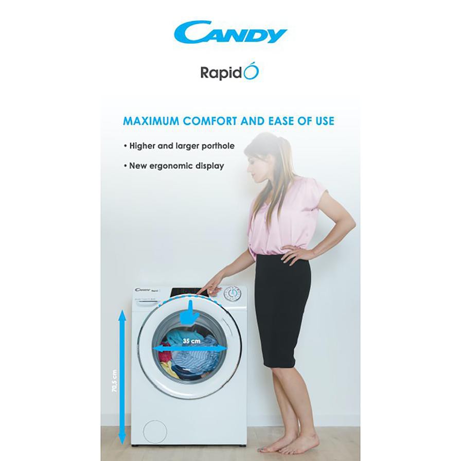 Candy Rapido Tumble Dryer, RO H10A2TCE-19 (10 kg)