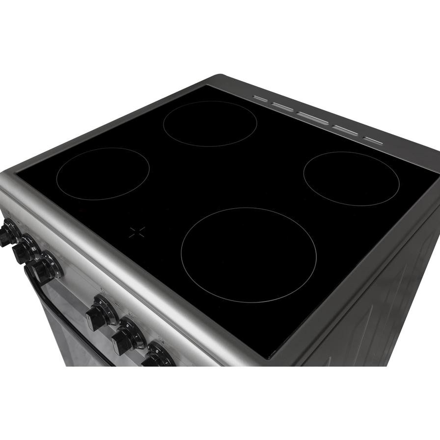 Wolf Power WGR6060CERMF Electric Cooker (60 cm, 4 Burners, Silver)