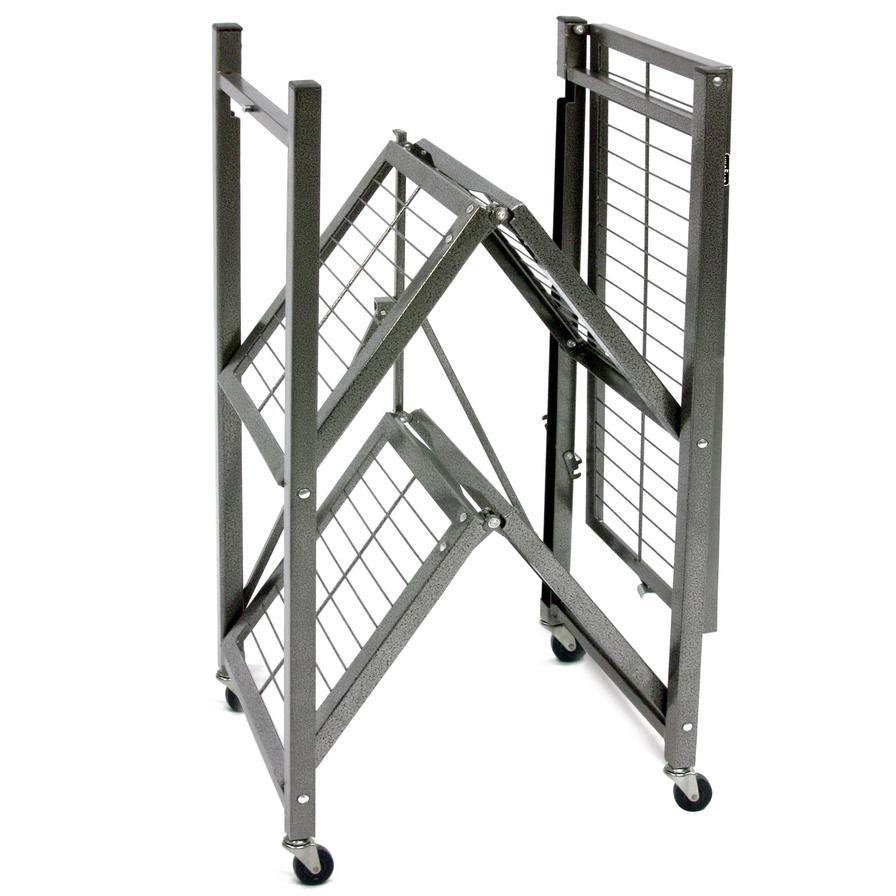 Origami Metal 3-Tier Storage Shelf W/Wheels (32.7 x 73 x 90 cm)