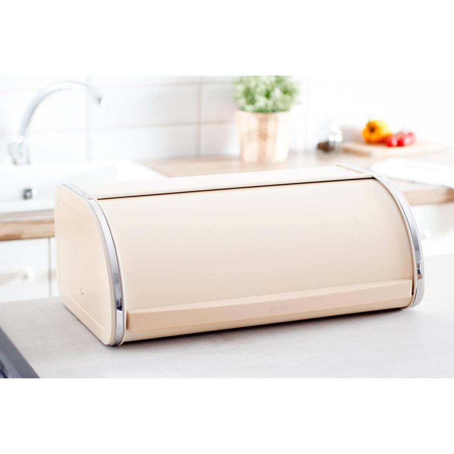 Brabantia Roll Top Metal Bread Bin (17.5 x 44.5 cm, Beige)