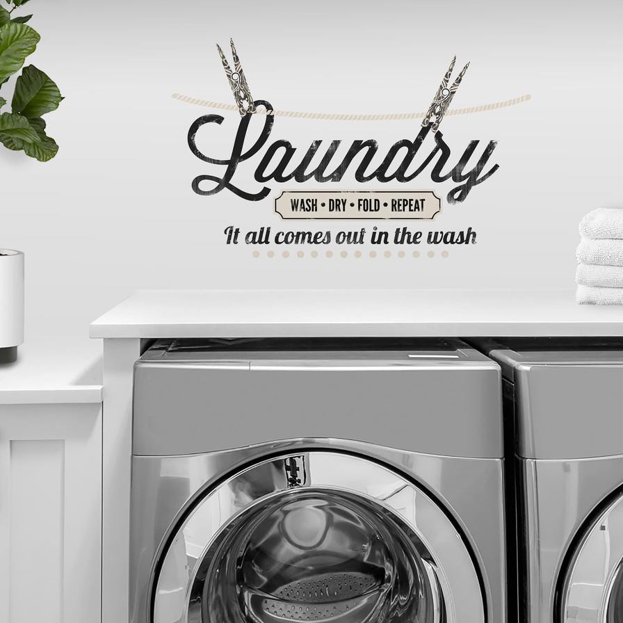 RoomMates Laundry Quote Peel & Stick Wall Decals (18 Pc.)