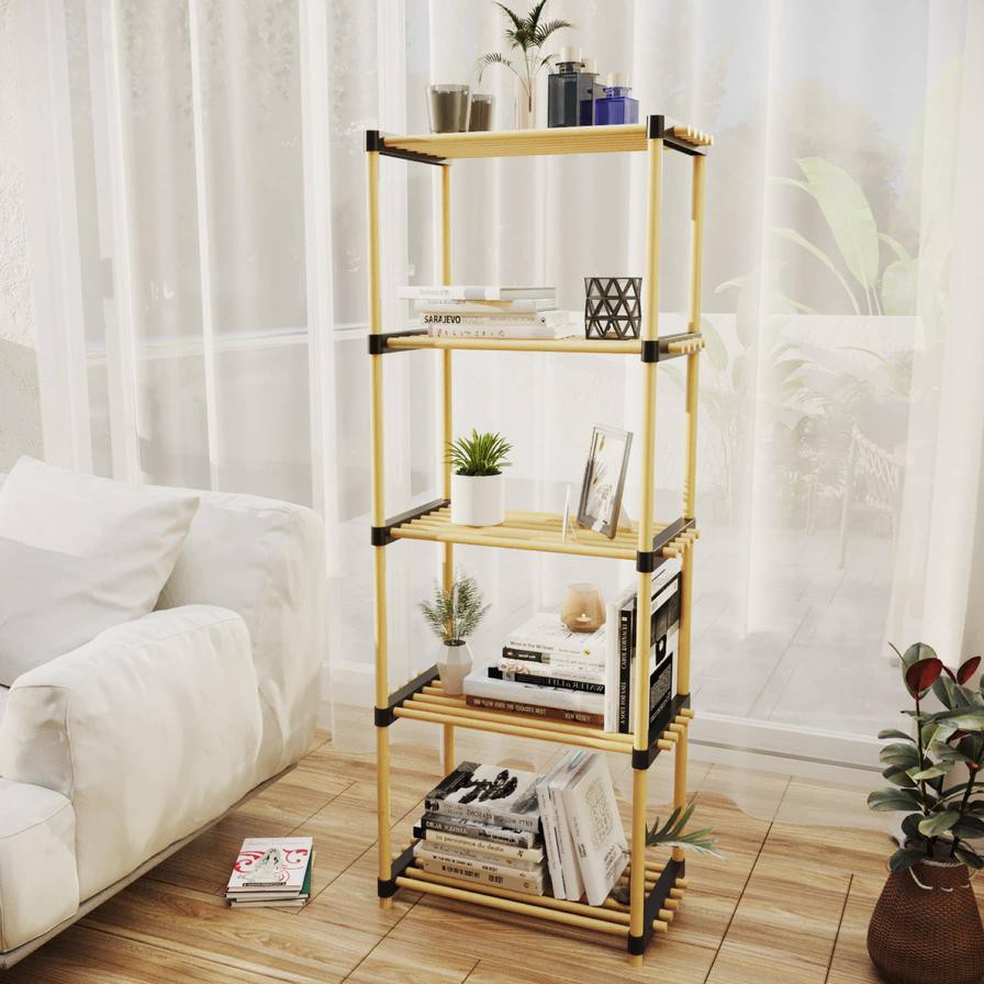 Seowood Bamboo Multi Purpose 5-Tier Modular Rack (28 x 49 x 129.5 cm)