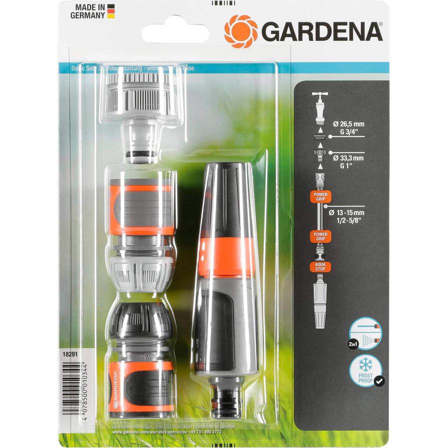 Gardena Original Fitting System for Hose & Taps (4 Pc.)