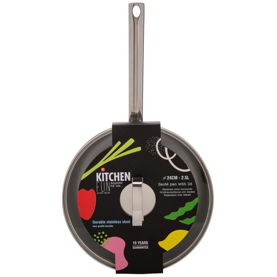 Beka Mambo Sauté Pan with Lid (24 cm, 2.5 L)