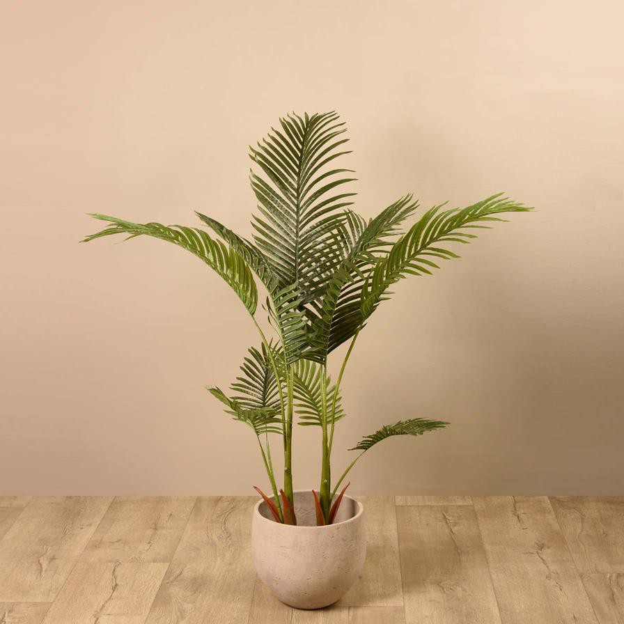 Mr Plant Areca Palm Artificial Plant W/Black Pot (25 x 25 x 130 cm)