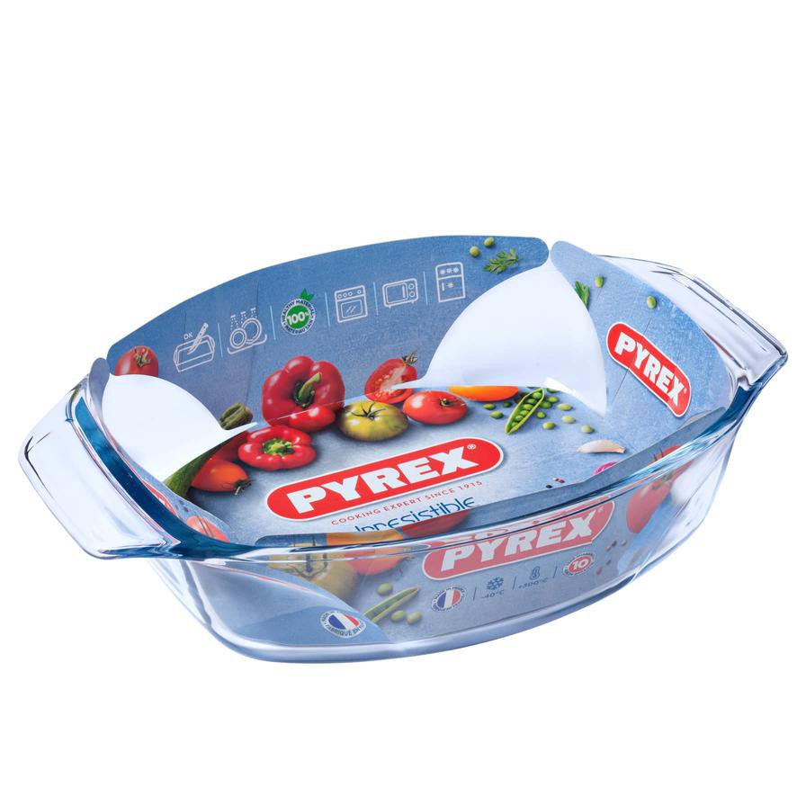 Pyrex Irresistible Oval Glass Roaster (30 x 21 x 7 cm)