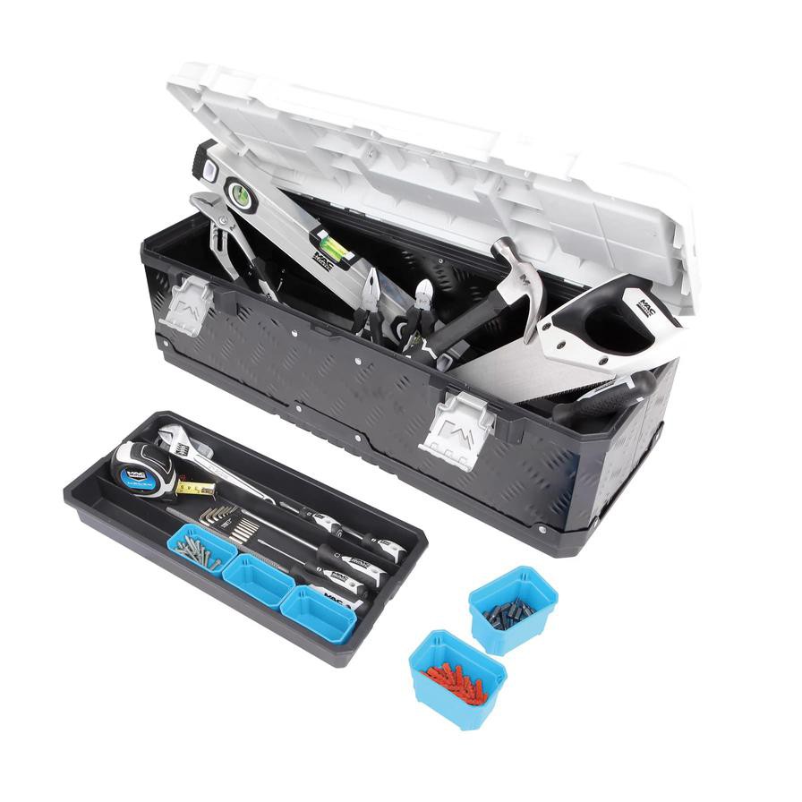 Mac Allister Metal & Plastic Tool Box (66 x 28 x 22 cm)