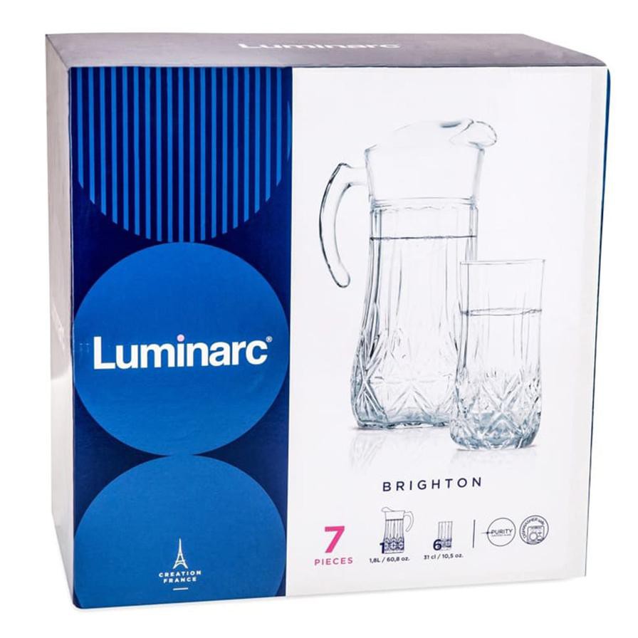 Luminarc Brighton Glass Drinkware Set (Set of 7)