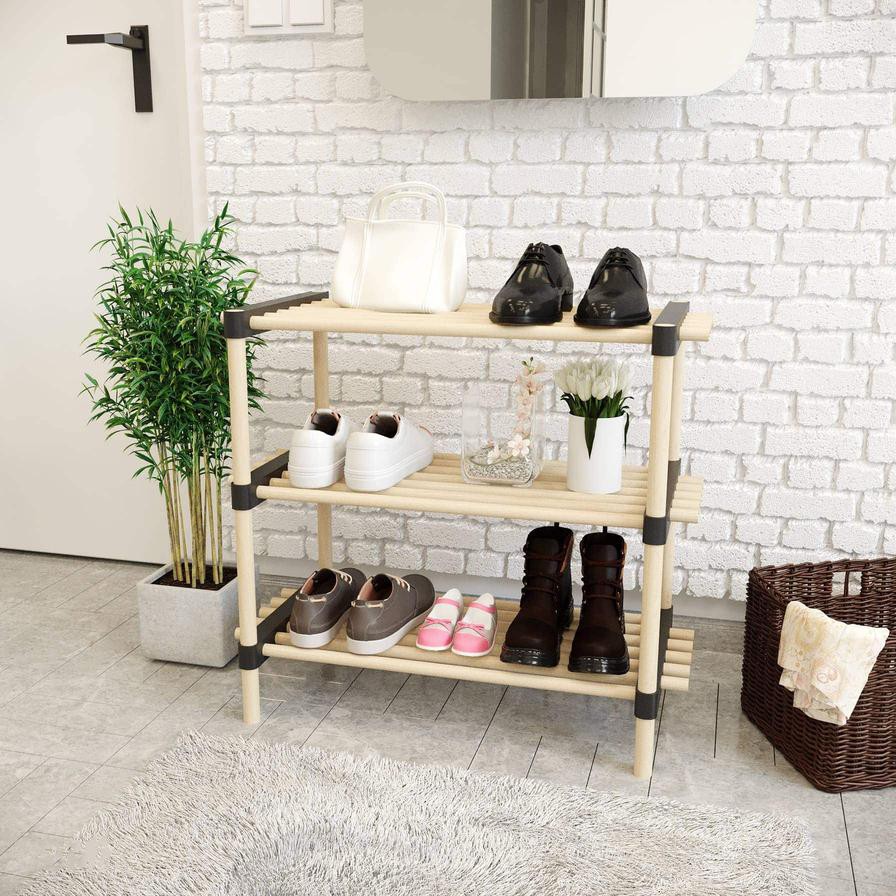 Seowood Bamboo Multi Purpose 3-Tier Modular Shelf (28 x 56 x 52 cm)