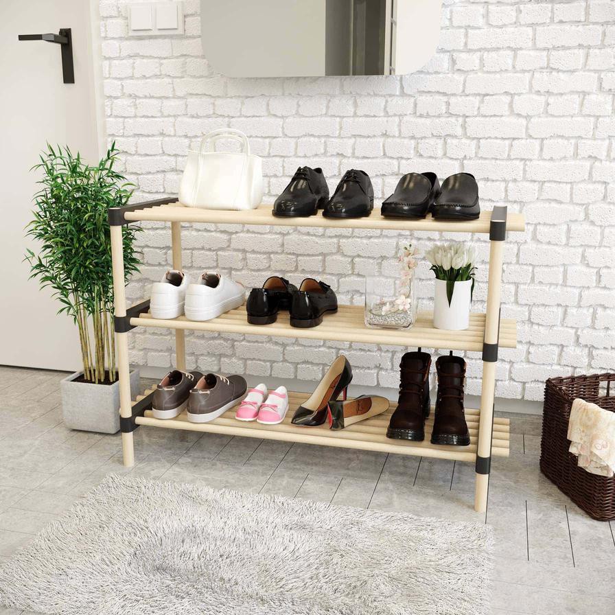 Seowood Bamboo Multi Purpose 3-Tier Modular Shelf (28 x 76 x 52 cm)