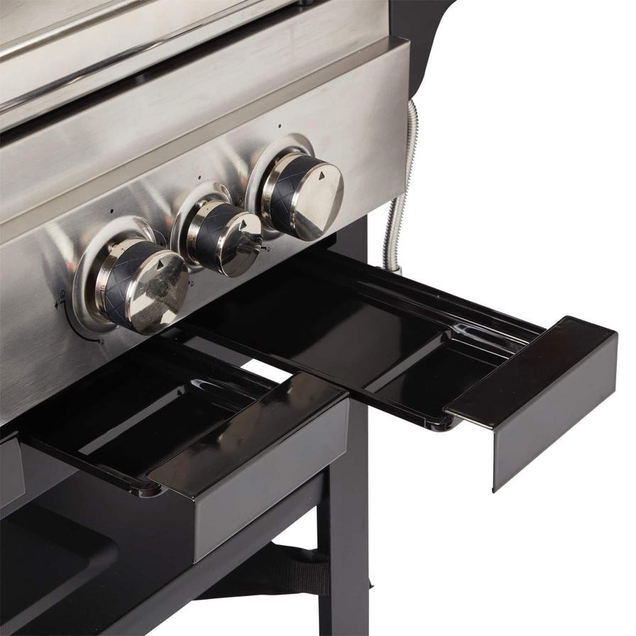 GoodHome Owsley 4-Burner Gas BBQ W/1 Side Burner