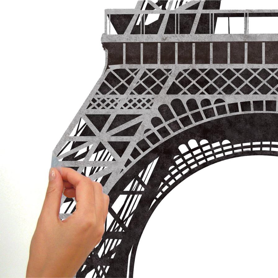 RoomMates Glow, Peel & Stick Eiffel Tower Giant Wall Decal Set (82.5 x 142 cm, 13 pcs)