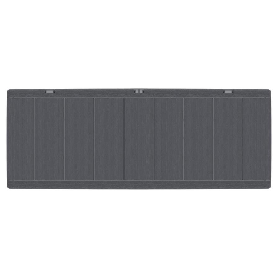 Cosmoplast Cedargrain Plastic Deck Storage Box (270 L, 116.5 x 45 x 56 cm)