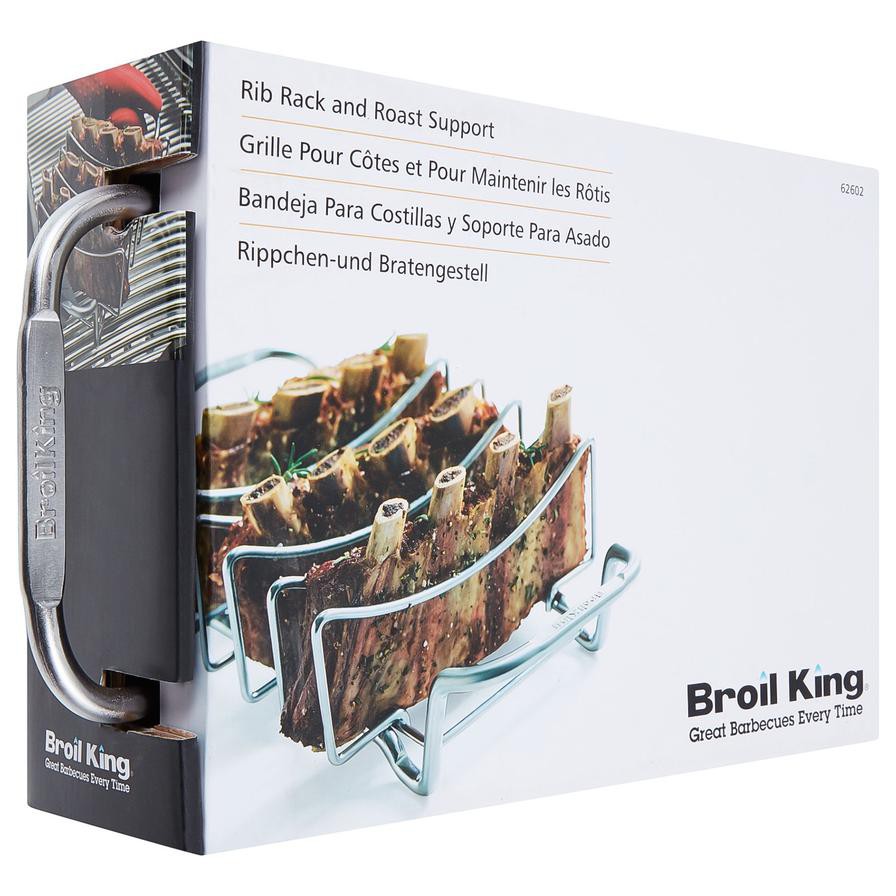 Broil King Rib and Roast Rack (39 x 22 x 10 cm, Silver)