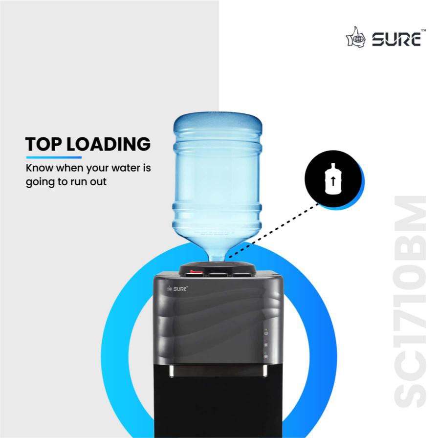 Sure Top Load Water Dispenser W/ Cabinet, SC1710BM