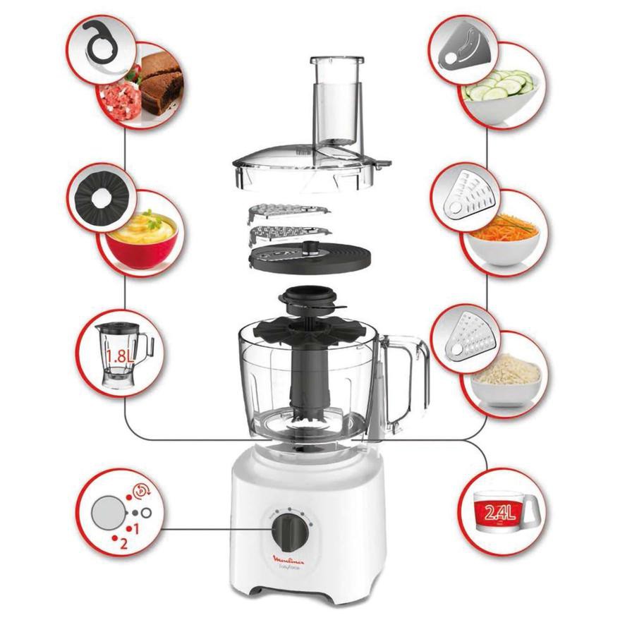 Moulinex Easy Force Food Processor, FP247127 (1.8 L, 800 W)