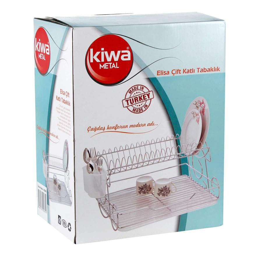 Kiwa Elisa Metal 2-Tier Dish Rack (47 x 36 x 27 cm)