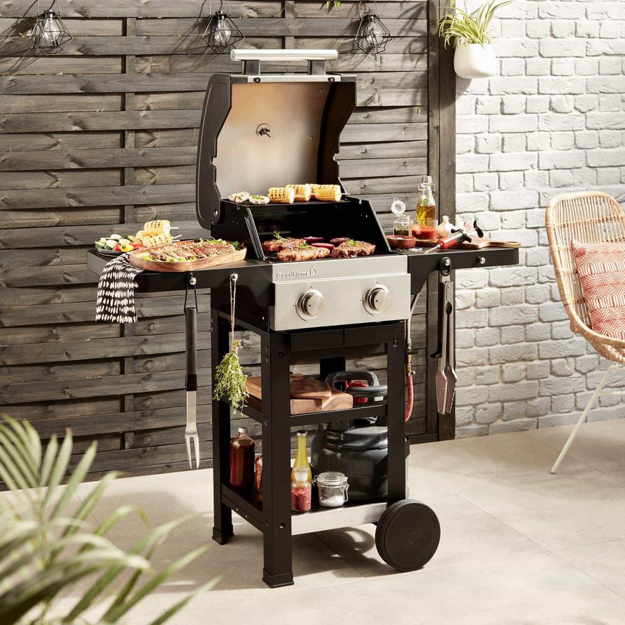 GoodHome Owsley 2-Burner Gas BBQ