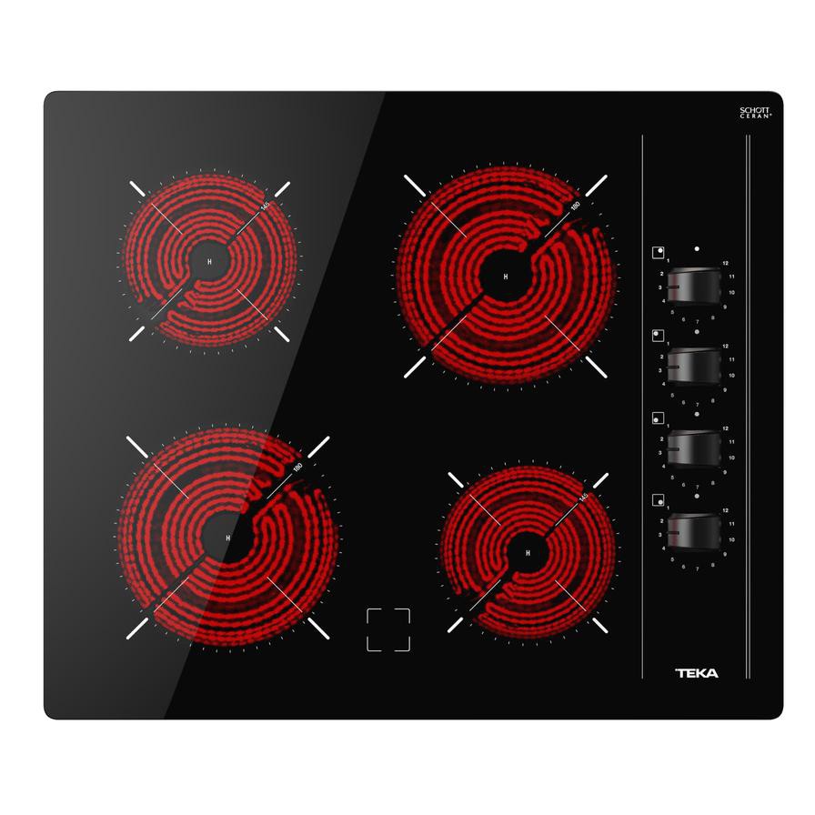 Teka Built-In 4-Zones Vitroceramic Hob, TBC 64000 XFL (57 x 60 x 51 cm)