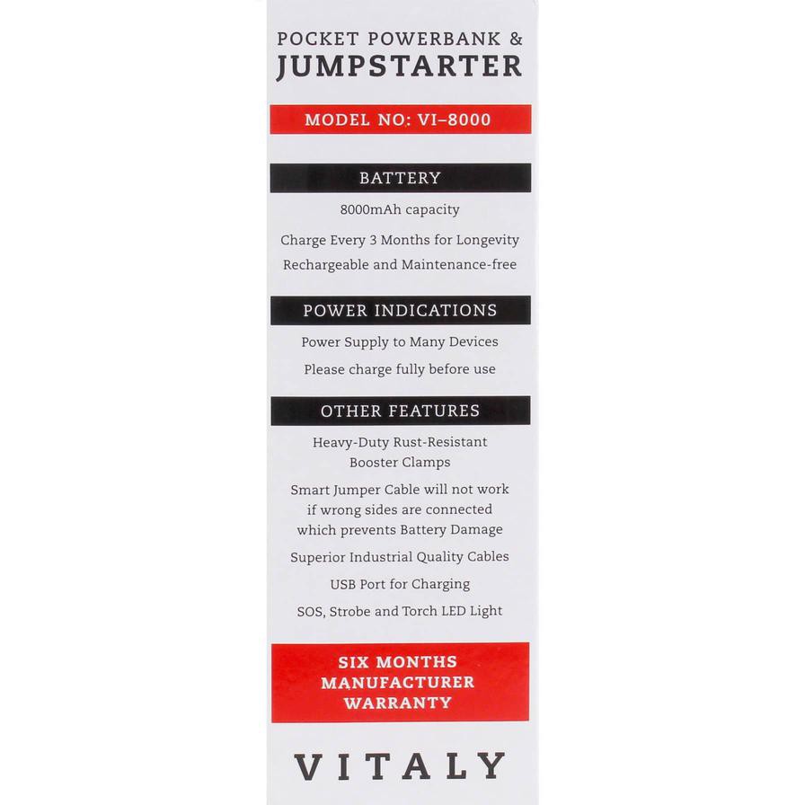 Vitaly Pocket Jump Starter W/Power Bank