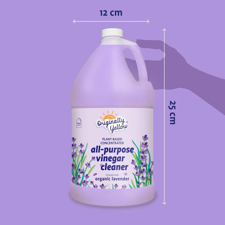 Originally Yellow Plant-Based All Purpose Vinegar Cleaner (1.8 L, Lavender)