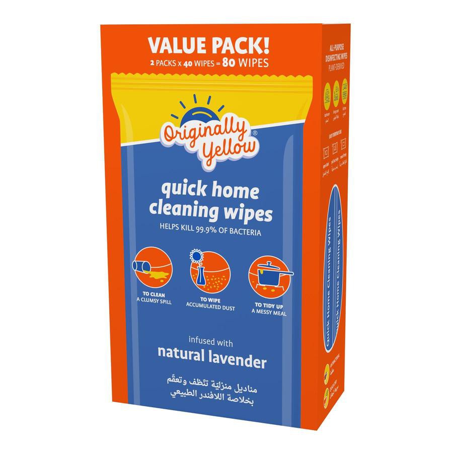 Originally Yellow Home Cleaning Wipes Pack (2 Pc.)