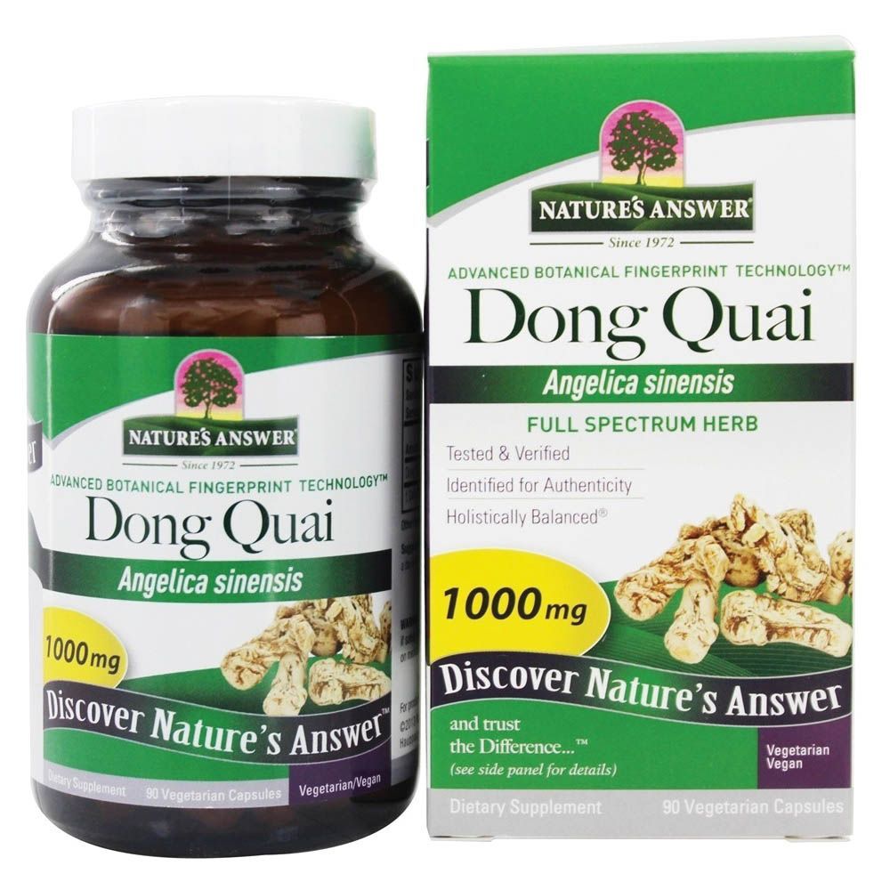 Nature&#039;s Answer Dong Quai 1000 mg Vegetarian Capsules 90&#039;s