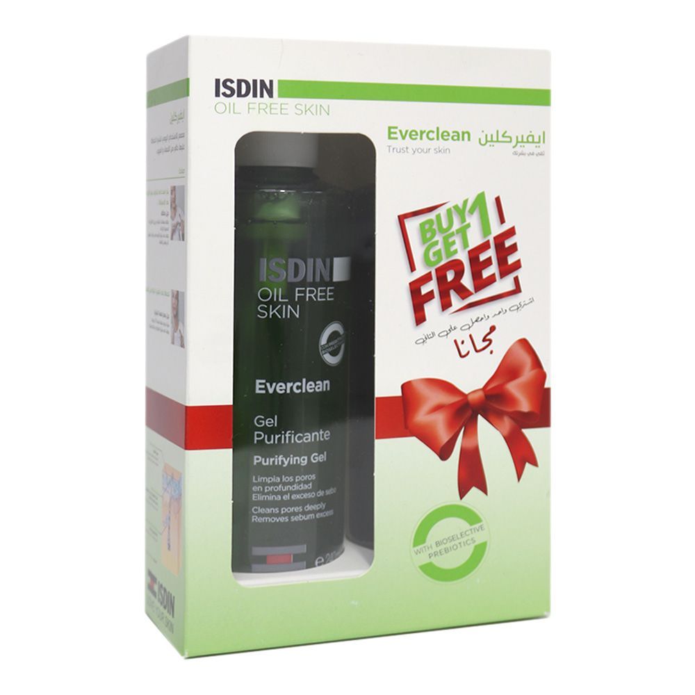 Isdin Everclean Oil Free Purifying Gel 240 ml 1 + 1 PROMO. جل منقي خالي من الزيوت من Isdin Everclean 240 مل 1 + 1 PROMO