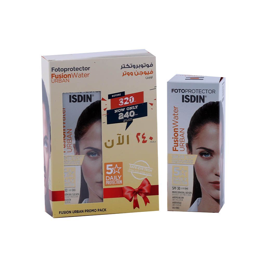 Isdin Fotoprotector Fusion Water Urban SPF30 50 مل 1 + 1 عبوة ترويجية