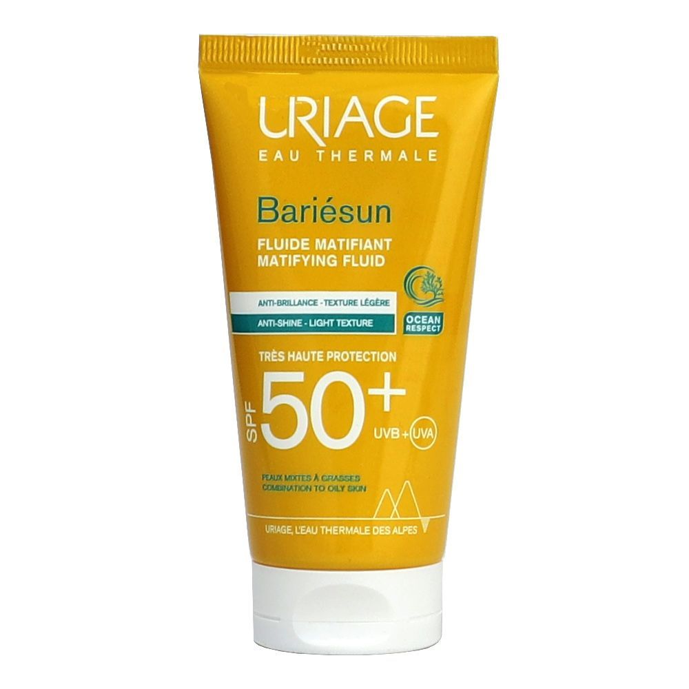 Uriage Bariesun سائل الحماية من الشمس SPF50 + Matifying Fluid 50 مل