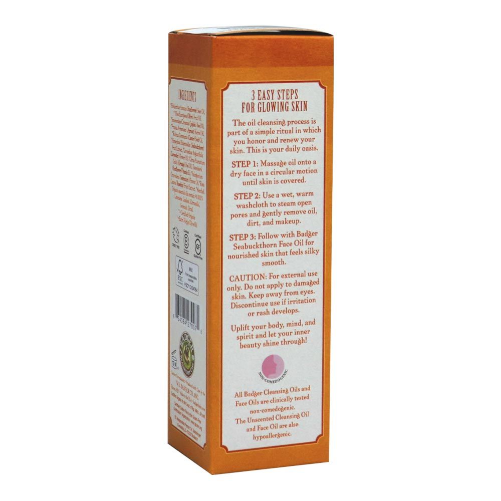 Badger Seabuckthorn Face Cleansing Oil 59.1 mL