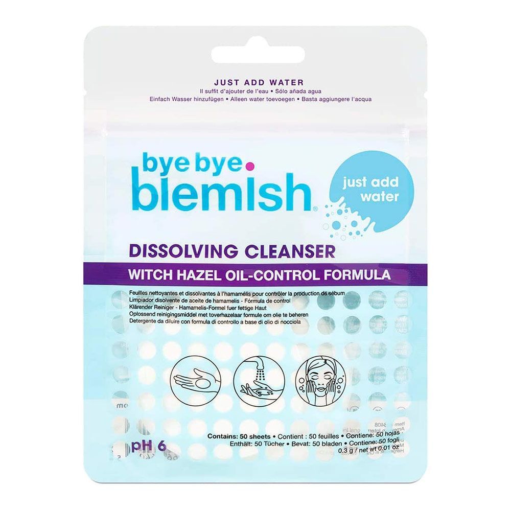 Bye Bye Blemish Dissolving Cleanser Sheets 50&#039;s