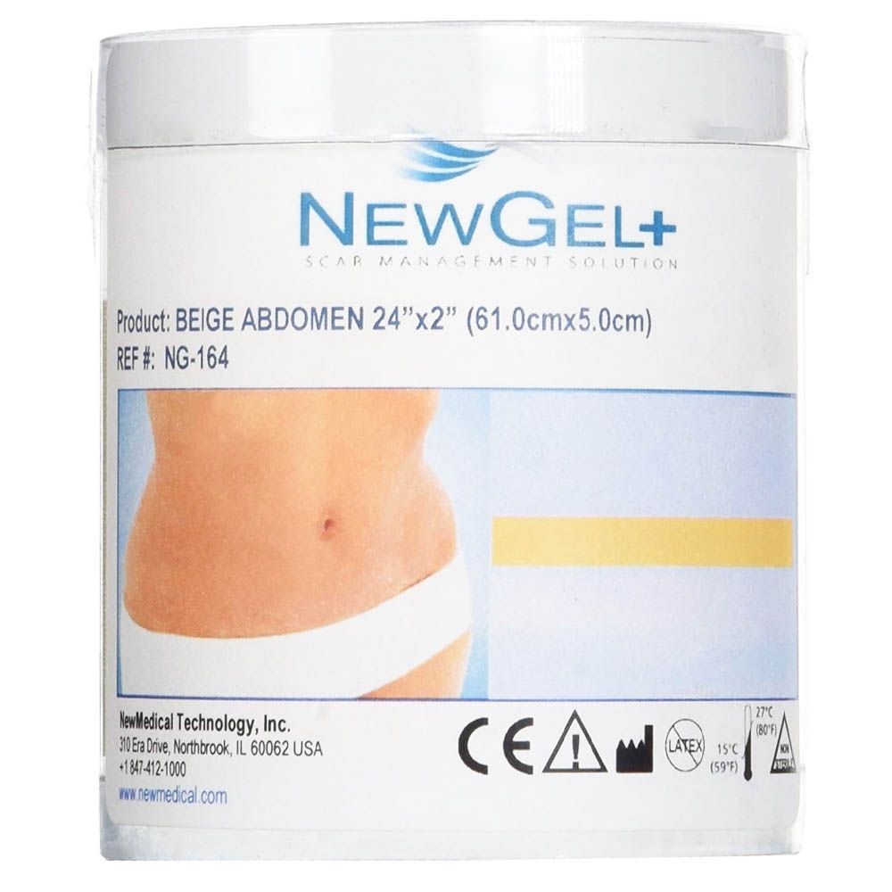 NewGel+ Abdomen/Extremity Silicone Strip Beige 24 x 2 NG-164