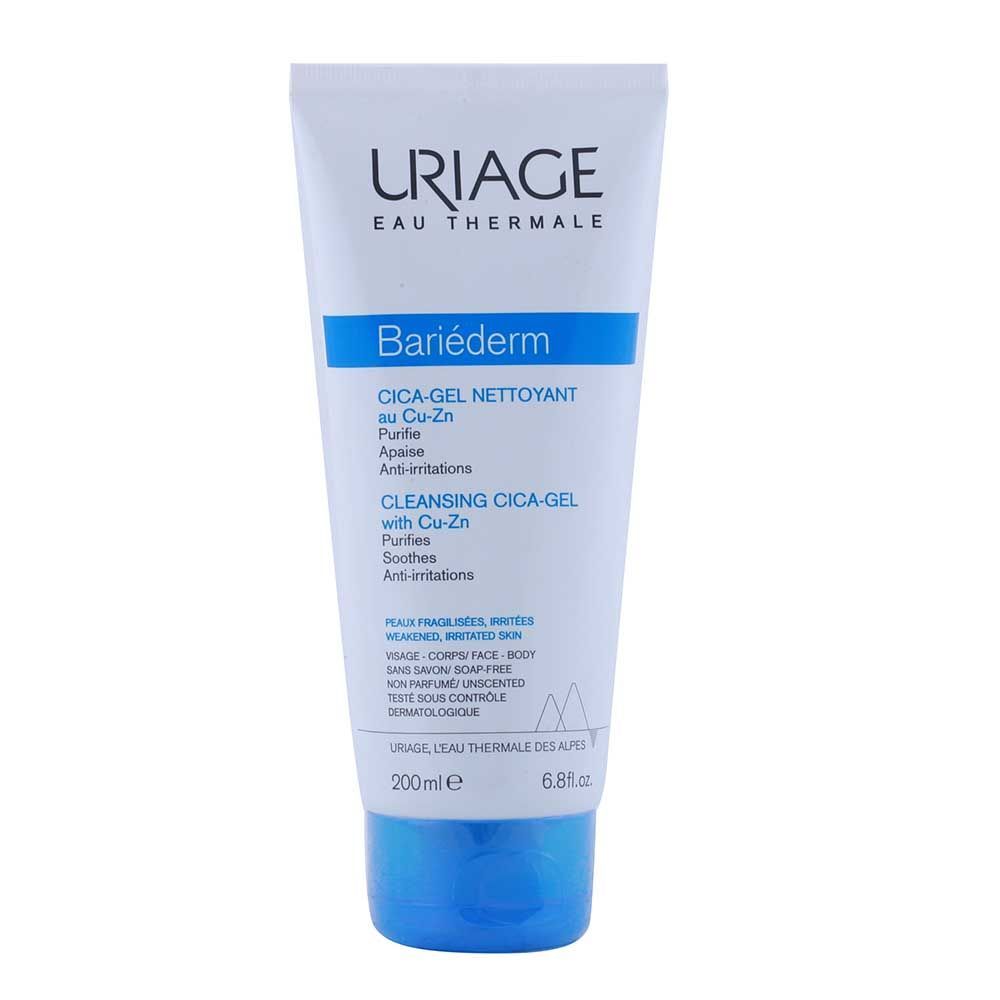 Uriage Bariederm Cleansing Cica Gel بالنحاس والزنك Glucona 200 مل