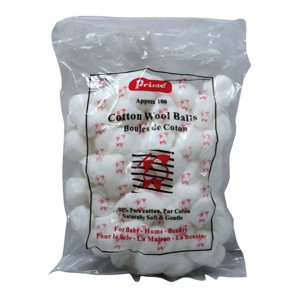 Prime Cotton Wool Balls 100&#039;s