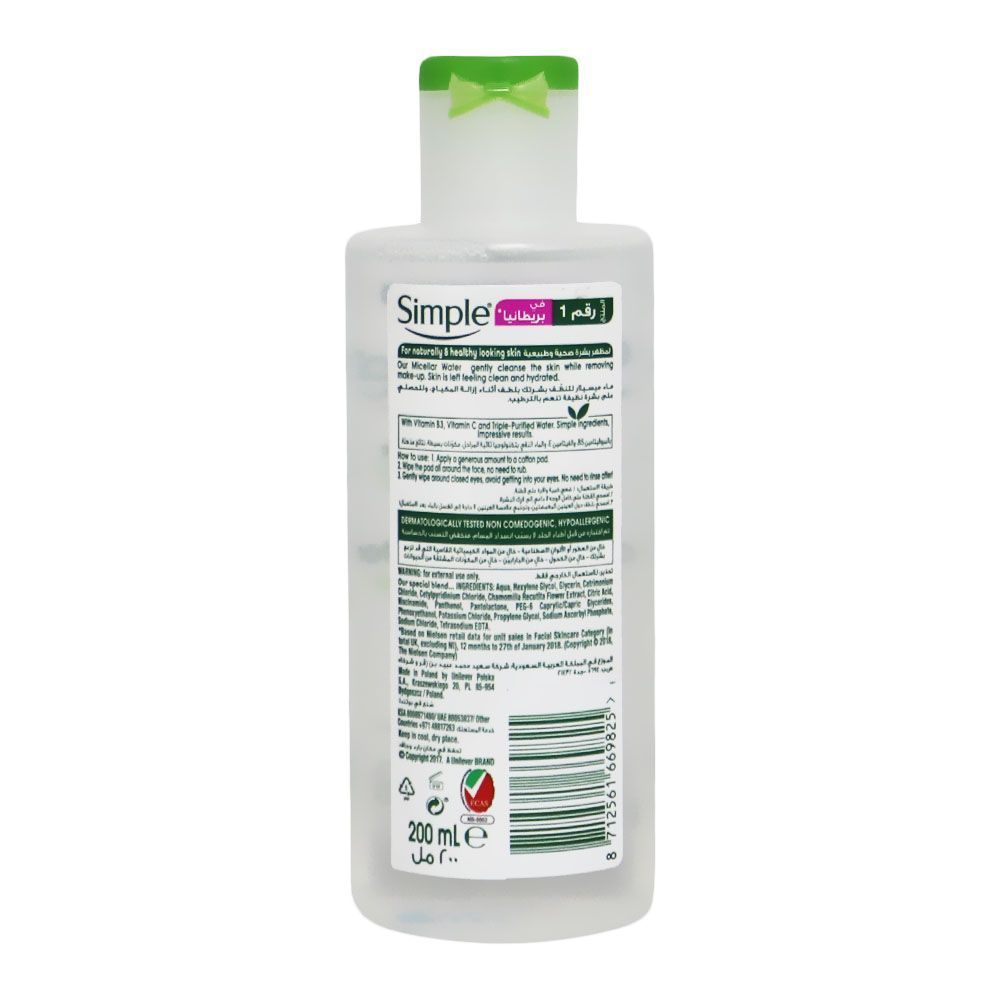 Simple Kind To Skin Micellar Cleansing Water 200 mL