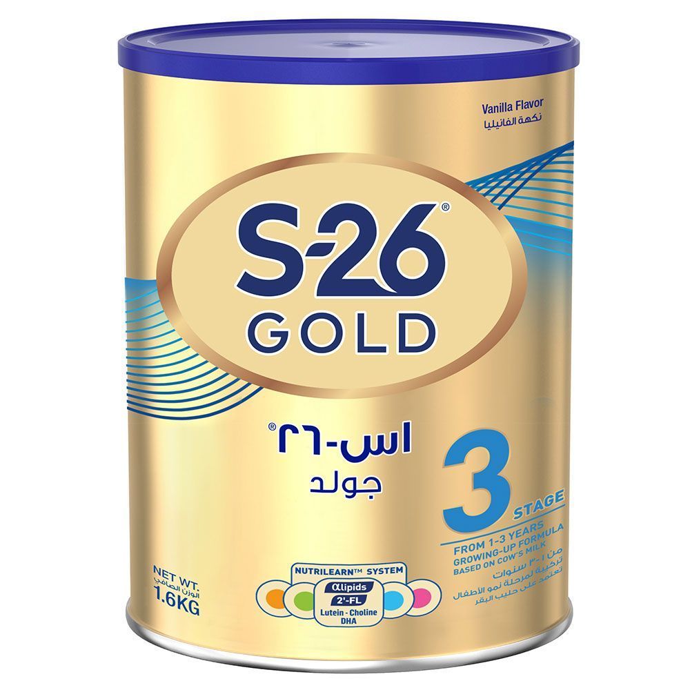 تركيبة حليب النمو S-26 المرحلة 3 - 1-3 سنوات