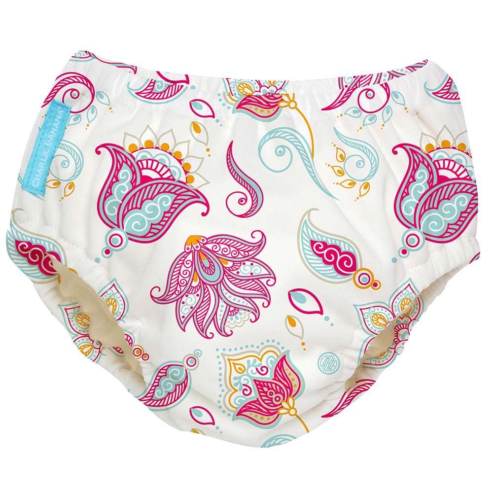 Charlie Banana 2-in-1 Reusable Swim Diaper Training Pants Cotton Bliss Small 1&#039;s 8870447