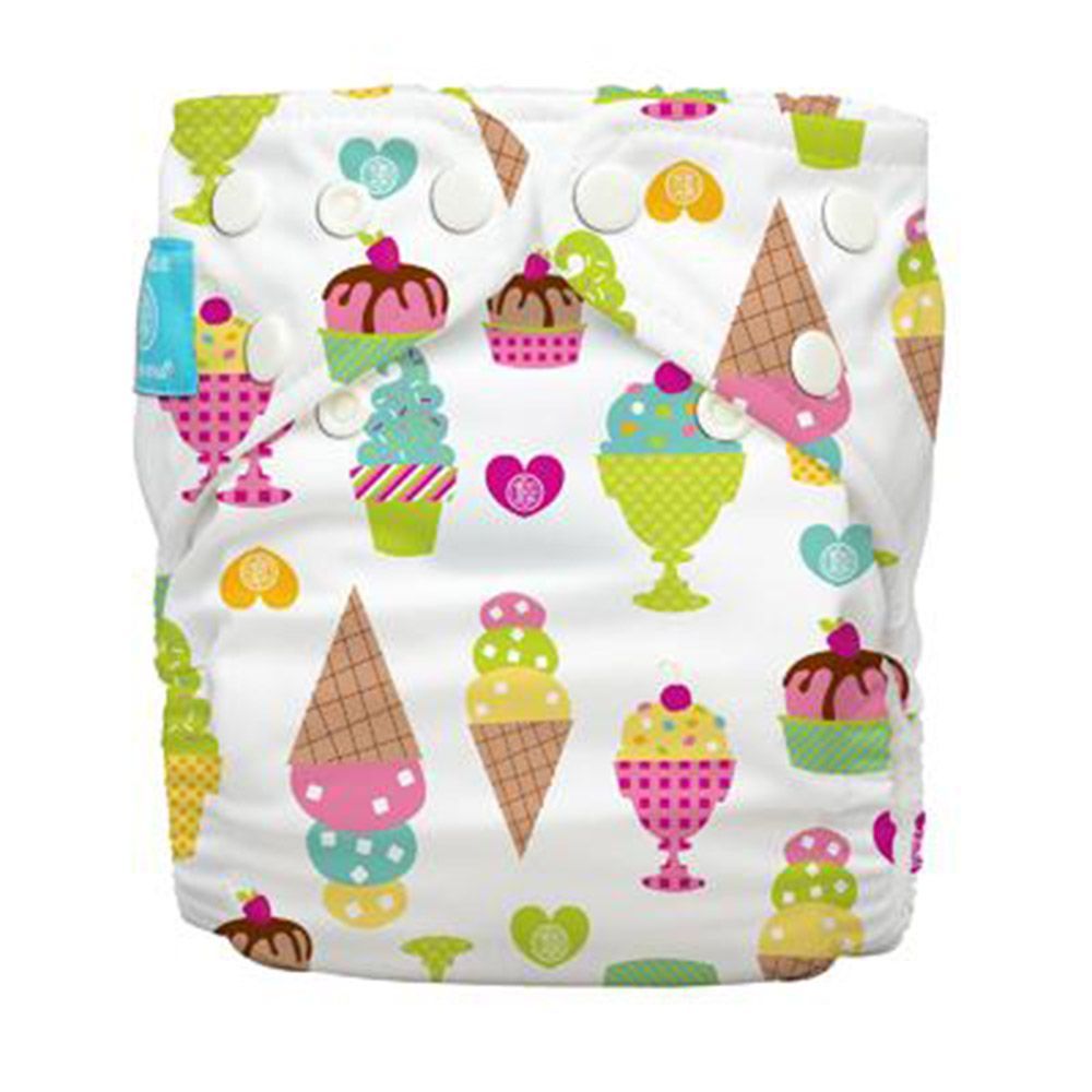 Charlie Banana 1 Reusable Cloth Diaper + 2 Reusable Inserts One Size Gelato 1&#039;s 888208