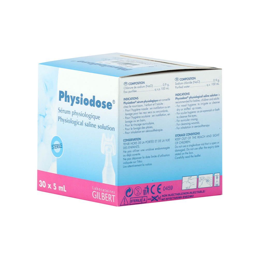 Gilbert Physiodose 0.9% Physiological Saline Solution 5 mL 30&#039;s