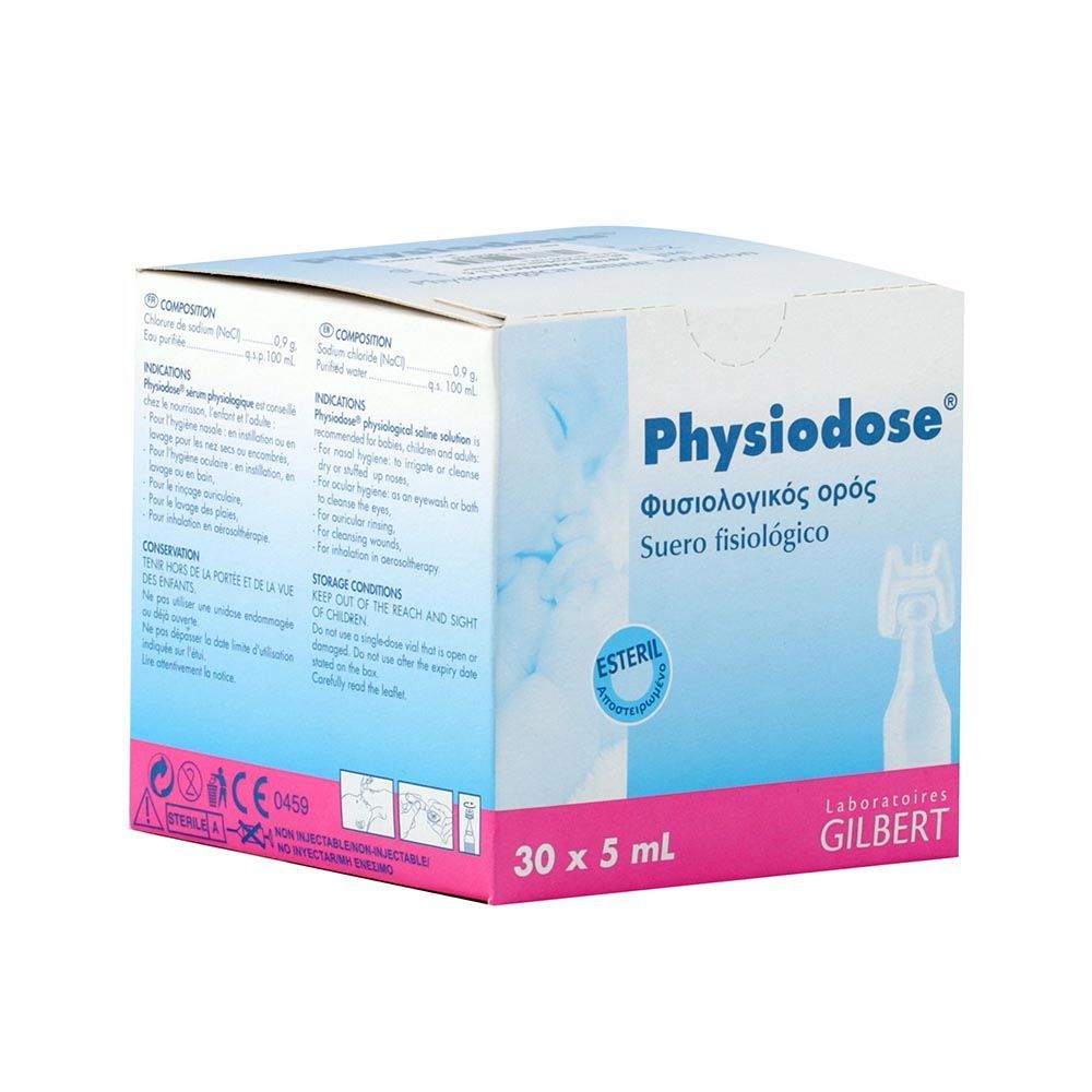 Gilbert Physiodose 0.9% Physiological Saline Solution 5 mL 30&#039;s