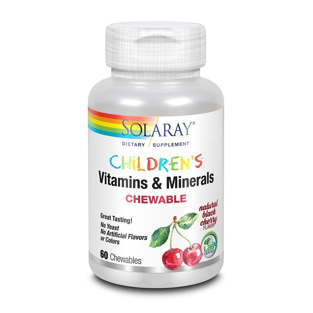 Solaray Children&#039;s Vitamins &amp; Minerals Chewables 60&#039;s