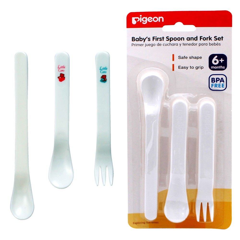 Pigeon Baby&#039;s First Spoon and Fork Set 03310